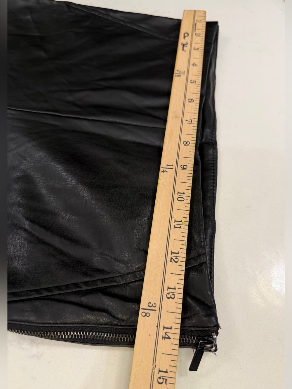 Zara Black Faux Leather Garment with Branded Tag - Picture 6 of 6